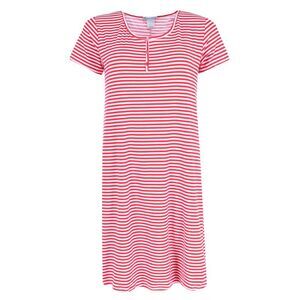 Elegant Emily Women's Plus Sized Striped Henley Nightgown
